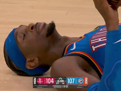 NBA常规赛：火箭vs雷霆加时赛中文解说回放