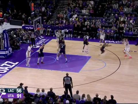 NBA常规赛：快船vs爵士英文原声全场回放