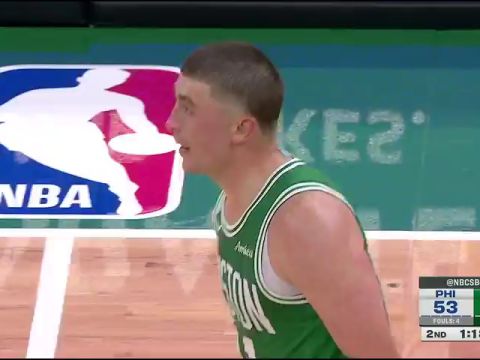 NBA常规赛:76人vs凯尔特人第2节英文原声回放