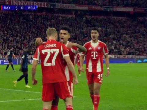 [进球视频] 拜仁半场3-0领先！迪亚斯禁区内爆杆劲射得手！