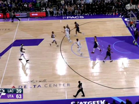 NBA常规赛：快船vs爵士中文解说全场回放