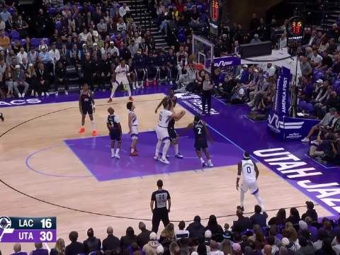 [微博全场集锦]🏀首节崩盘！哈登15+11&被迫三节打卡 凯斯勒7中7 快船惨败爵士