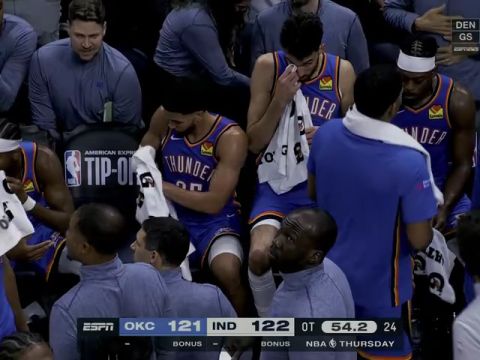 NBA常规赛：雷霆vs步行者加时1中文解说回放