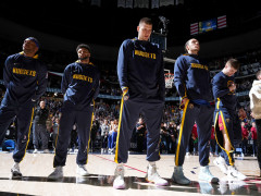 NBA常规赛掘金vs勇士 掘金首发名单出炉!穆雷、布劳恩、约翰逊、戈登、约基奇
