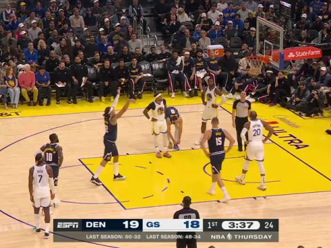 掘金vs勇士第1节中文解说回放