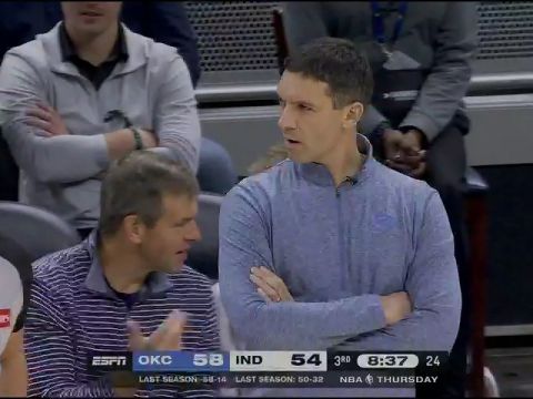 NBA常规赛：雷霆vs步行者第3节英文原声回放