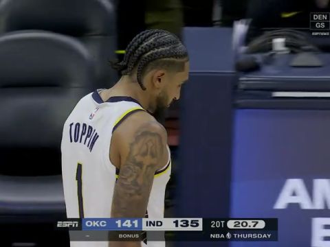 NBA常规赛：雷霆vs步行者加时2中文解说回放