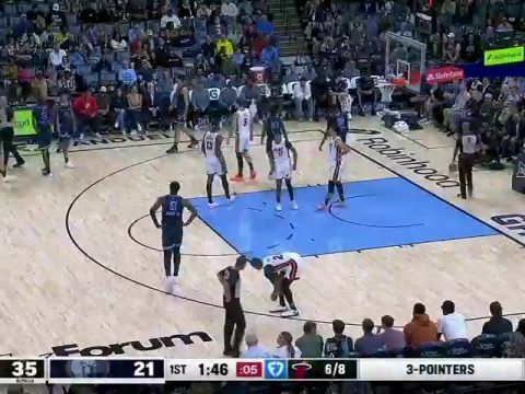 NBA常规赛：热火vs灰熊第1节中文解说回放