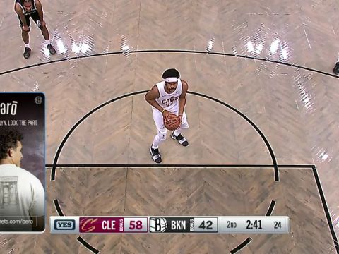 NBA常规赛：骑士vs篮网第2节英文原声回放