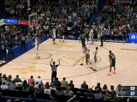 NBA常规赛：马刺vs鹈鹕英文原声全场回放