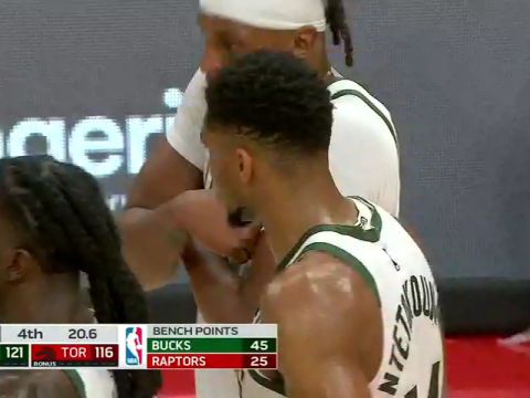 NBA常规赛：雄鹿vs猛龙第4节中文解说回放