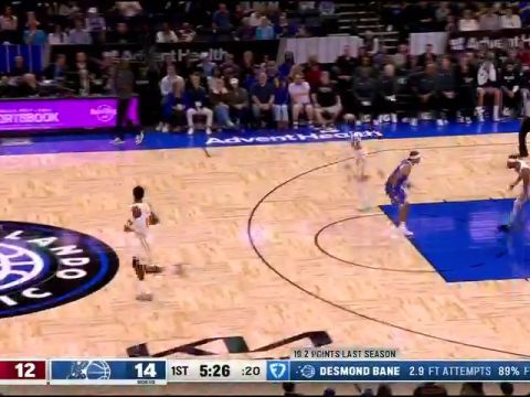 NBA常规赛：老鹰vs魔术第1节中文解说回放