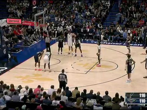 NBA常规赛：马刺vs鹈鹕加时一中文解说回放