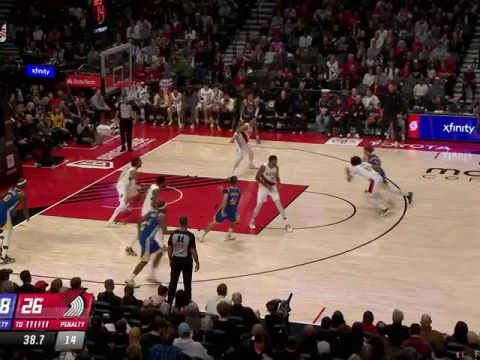 勇士vs开拓者第1节中文解说回放