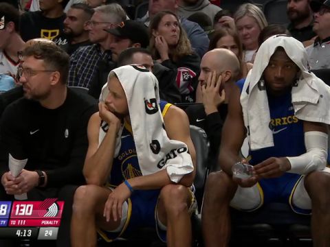 勇士vs开拓者英文原声全场回放