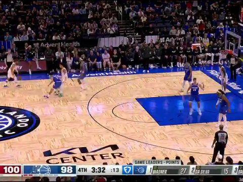 NBA常规赛：老鹰vs魔术第4节英文原声回放