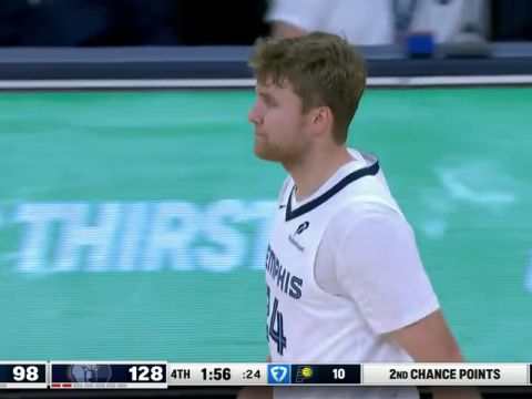 NBA常规赛:步行者vs灰熊第4节英文原声回放