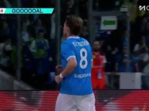 [进球视频]顶级射术！麦克托米奈精彩凌空斩破门，那不勒斯2-0领先国米！