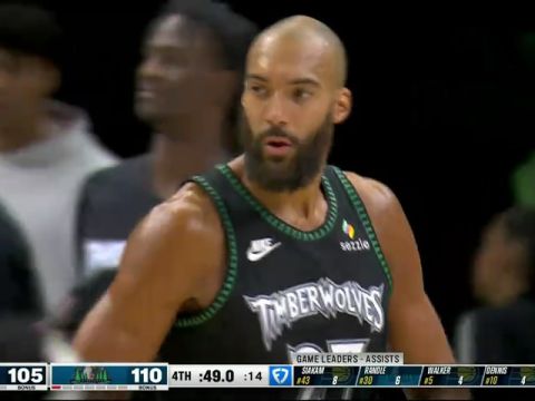 NBA常规赛:步行者vs森林狼第4节英文原声回放
