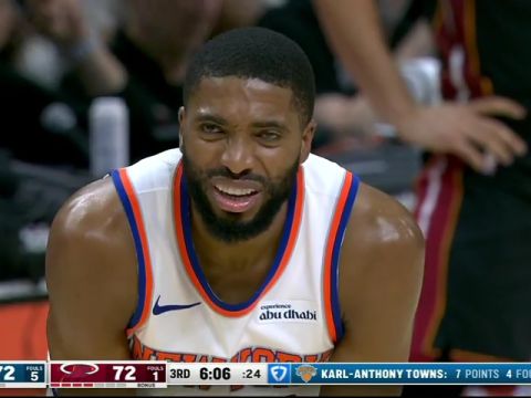 NBA常规赛:尼克斯vs热火第3节英文原声回放