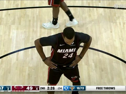 NBA常规赛:尼克斯vs热火中文解说全场回放