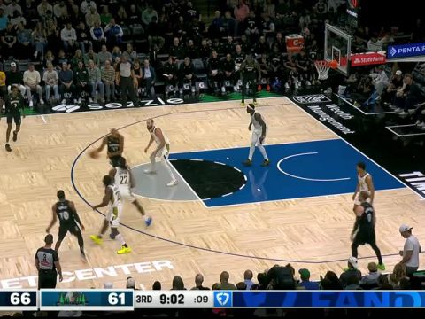 NBA常规赛:步行者vs森林狼第3节英文原声回放