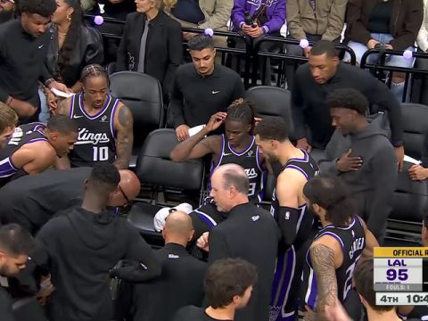 NBA常规赛:湖人vs国王第4节中文解说回放