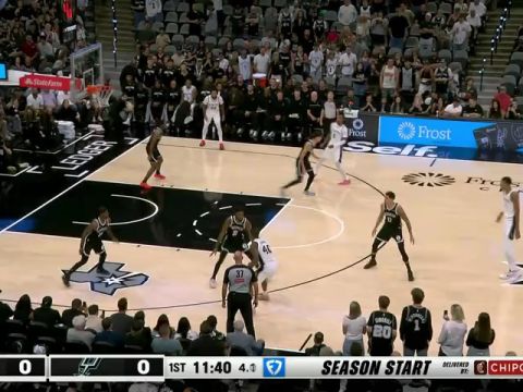 NBA常规赛:篮网vs马刺第1节中文解说回放