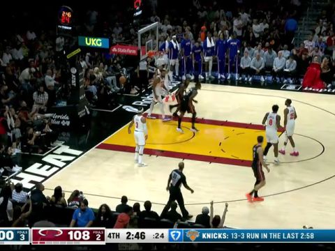 NBA常规赛:尼克斯vs热火第4节中文解说回放