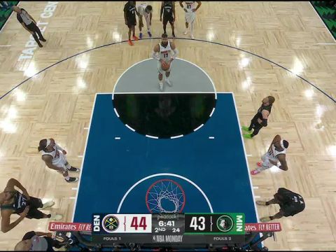 NBA常规赛:掘金vs森林狼第2节中文解说回放