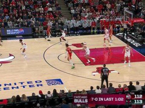 [腾讯全场集锦]🏀公牛8人上双击退老鹰！武切维奇17+17+9 波津27分 吹杨21+17