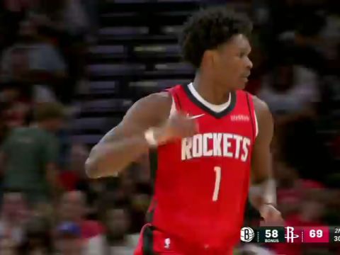 NBA常规赛:篮网vs火箭第2节英文原声回放