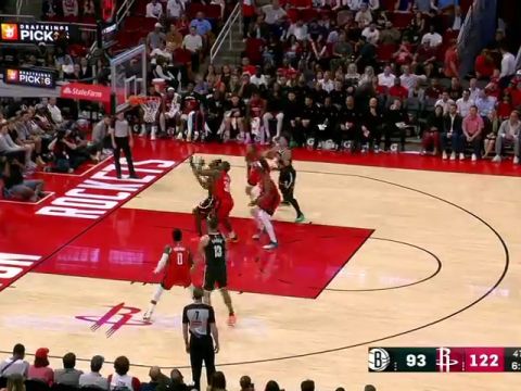 NBA常规赛:篮网vs火箭第4节英文原声回放