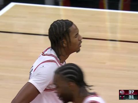 NBA常规赛:老鹰vs公牛第2节中文解说回放