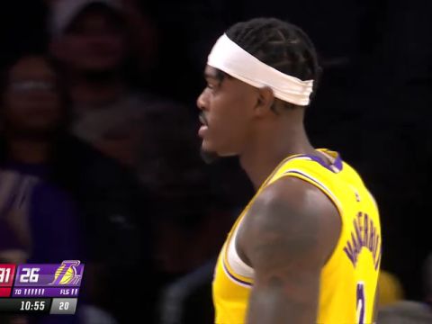 NBA常规赛:开拓者vs湖人第2节英文原声回放