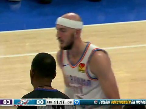 NBA常规赛:国王vs雷霆第4节英文原声回放