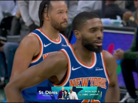 NBA常规赛:尼克斯vs雄鹿第3节英文原声回放