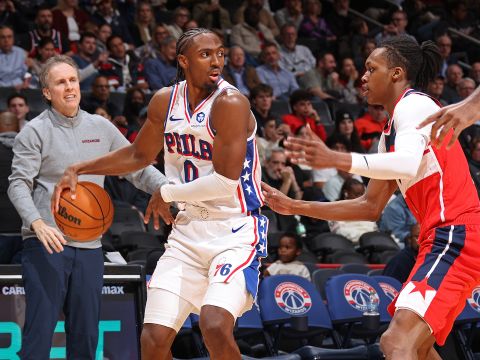 76人vs奇才精华回放 马克西恩比德合砍64分鏖战加时击败奇才