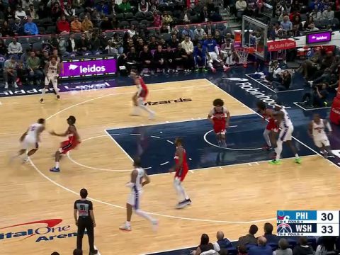 NBA常规赛:76人vs奇才英文原声全场回放