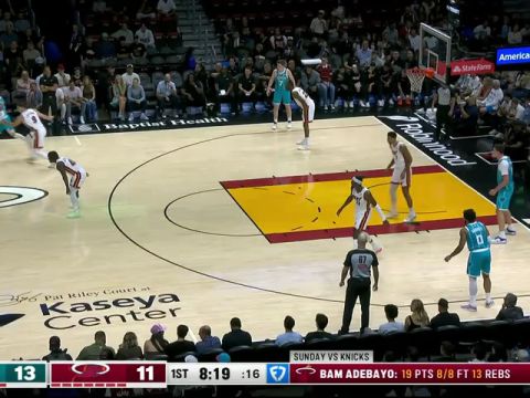 黄蜂vs热火第1节中文解说回放