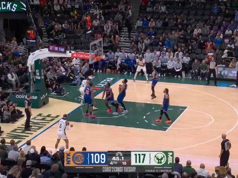 [微博全场集锦]🏀雄鹿力克尼克斯！字母哥37+8+7&22中16 布伦森空砍36分