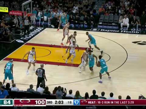 黄蜂vs热火第3节英文原声回放