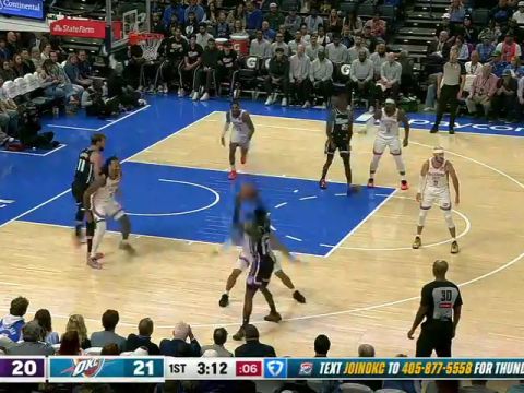 NBA常规赛:国王vs雷霆第1节中文解说回放