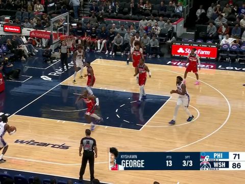 马克西vs奇才集锦 全场轰下39+10状态火热展现全能身手