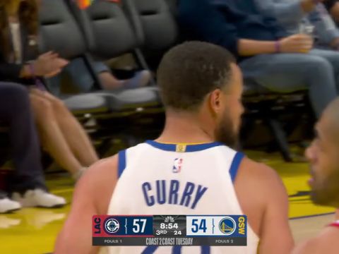 NBA常规赛:快船vs勇士第3节中文解说回放