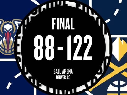 [微博全场集锦]🏀掘金送鹈鹕4连败！约基奇27分钟砍21+12+10 锡安仅11分