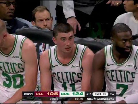 NBA常规赛:骑士vs凯尔特人第4节中文解说回放