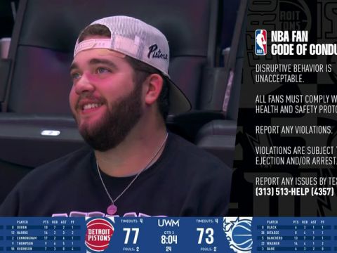 NBA常规赛:魔术vs活塞第3节英文原声回放