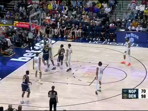 NBA常规赛：鹈鹕vs掘金英文原声全场回放