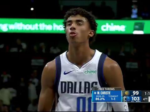 NBA常规赛：步行者vs独行侠第4节英文原声回放